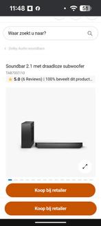 Philips Soundbar met Subwoofer, Ophalen of Verzenden, Met externe subwoofer, Nieuw