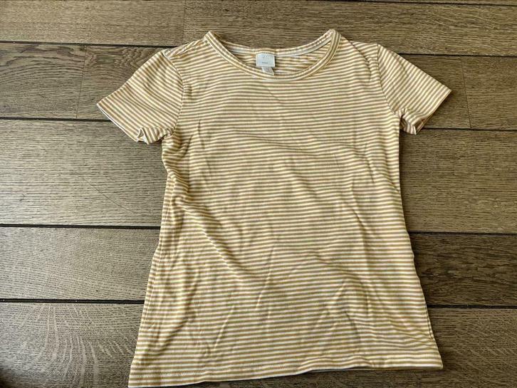 Leuk geel gestreept T-shirt van H&M maat S, Kleding | Dames, T-shirts, Zo goed als nieuw, Maat 36 (S), Geel, Korte mouw, Ophalen of Verzenden