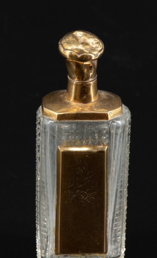 Parfumflacon met 14 karaat goud Holland ca 1880, Antiek en Kunst, Antiek | Goud en Zilver, Goud, Ophalen