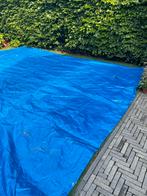 Dekzeil 7,5x5,5 mtr blauw, Doe-het-zelf en Verbouw, Zeil en Folie, Ophalen, Zo goed als nieuw, 15 m² of meer, Zeil