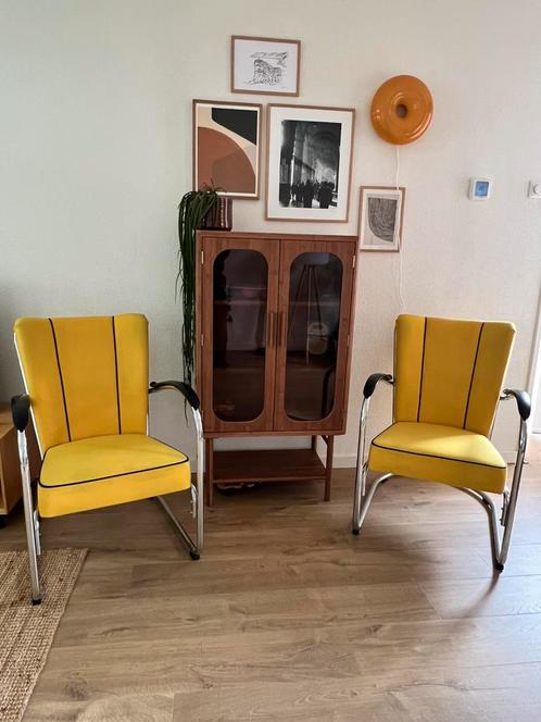 GISPEN Fauteuil 412S (p stuk), Huis en Inrichting, Stoelen, Zo goed als nieuw, Twee, Metaal, Stof, Overige materialen, Overige kleuren