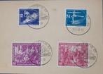 DDR 1950 2 series op kaart gestempeld, Postzegels en Munten, Ophalen of Verzenden, DDR, Gestempeld