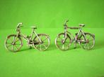 Mooie Zilveren Miniatuur - Dames Fiets en Heren Fiets, Antiek en Kunst, Verzenden, Zilver