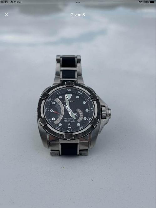Seiko Velatura Kinetic, Sieraden, Tassen en Uiterlijk, Horloges | Heren, Polshorloge, Seiko, Staal, Staal, Ophalen of Verzenden