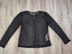 Nieuwe zwarte doorzichtige top met hartjes, 40. Only blouse., Kleding | Dames, Blouses en Tunieken, Maat 38/40 (M), Only, Nieuw
