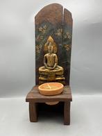 Altaar Tempel Meditatie boeddha beeld uit Birma, Ophalen of Verzenden, Gebruikt