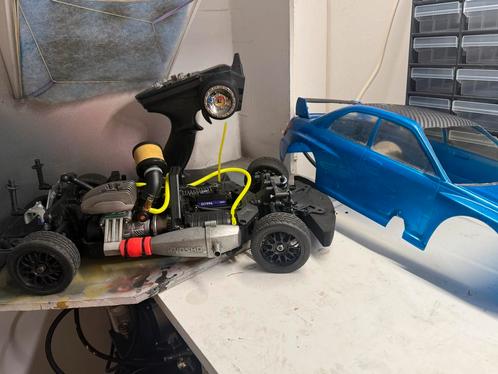 Kyosho Fazer MK2 Nitro Onroad Auto, Hobby en Vrije tijd, Modelbouw | Radiografisch | Auto's, Gebruikt, Auto onroad, Nitro, Schaal 1:10