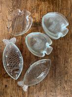 Visvormige bordjes en schaaltjes - Glas, Ophalen of Verzenden, Zo goed als nieuw, Glas
