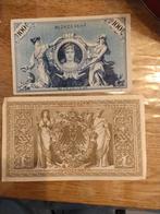 Duitse Reichsbankbiljetten - 100 & 1000 Mark 1910, Ophalen of Verzenden, Duitsland, Los biljet