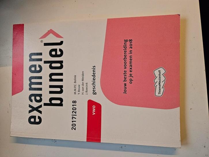 M.M.P.C. Bolink - Examenbundel vwo Geschiedenis 2017/2018, Boeken, Schoolboeken, Zo goed als nieuw, Nederlands, HAVO, Ophalen of Verzenden
