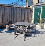 Tuinset met 4 stoelen, Tuin en Terras, Tuinsets en Loungesets, Ophalen, Zo goed als nieuw, Overige materialen