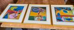 Te koop 3 reproducties van Corneille in mat gouden lijst, Antiek en Kunst, Kunst | Litho's en Zeefdrukken, Ophalen of Verzenden