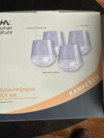 4 nieuwe wijn/waterglazen van Human Nature, Caravans en Kamperen, Ophalen of Verzenden, Nieuw