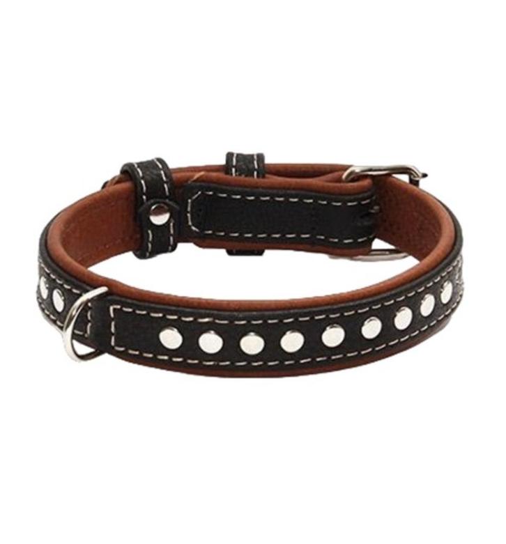 WAUDOG Soft Deco Halsband Leder Zwart XS Nek 27-36 cm -35%!, Dieren en Toebehoren, Hondenhalsbanden en Penningen, Nieuw, Handgemaakt