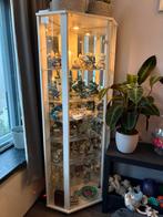 Witte hoek vitrine kast, Huis en Inrichting, Kasten | Vitrinekasten, Ophalen, Met deur(en), Glas, 50 tot 100 cm