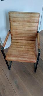 Lederen eetkamerstoelen 6stuks, Ophalen, Zo goed als nieuw, Bruin, Leer