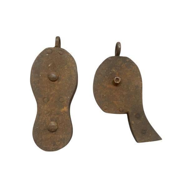 antiek authentiek staal grootschootblokken hakblok+vioolblok, Blok, Info@schipperswinkel.nl, Ophalen of Verzenden, Gebruikt