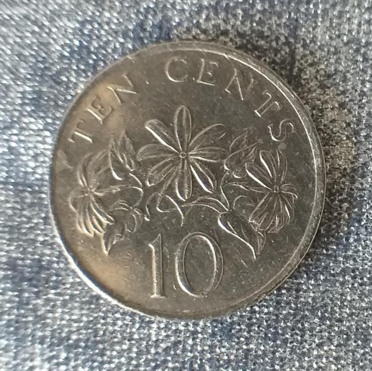 Munt: 10 cents Singapore 1985 [2600]  [PoMuAz], Postzegels en Munten, Munten | Azië, Losse munt, Zuidoost-Azië, Ophalen of Verzenden