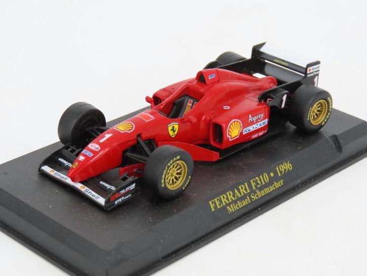 39511: Ferrari F310 - Michael Schumacher - 1996 - Atlas 1:43, Hobby en Vrije tijd, Modelauto's | 1:43, Zo goed als nieuw, Auto