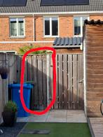 Houten schutting met betonpaal, Tuin en Terras, Schuttingen, Ophalen, Hout, Minder dan 3 meter, 1 tot 2 meter