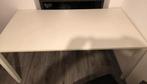 Wit bureau, in hoogte verstelbaar, 160x80, Ophalen, In hoogte verstelbaar, Zo goed als nieuw, Bureau