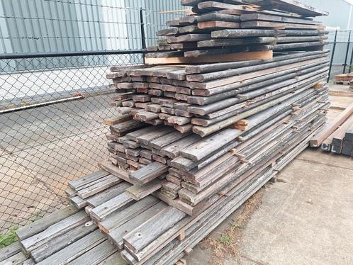 Gebruikte  hardhouten  planken  regels Circa  4x14cm, Tuin en Terras, Palen, Balken en Planken, Gebruikt, Planken, 250 cm of meer