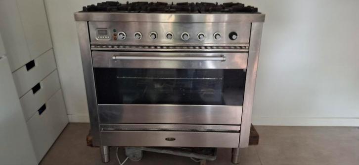 Boretti Fornuis 90cm - Electrische Oven - 1 Fase, Witgoed en Apparatuur, Ovens, Gebruikt, Vrijstaand, Oven met grill, 60 cm of meer