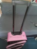 Leonardo Roze Handbagage Koffer met Wielen en Trekhaak, Ophalen, Uitschuifbare handgreep, 50 tot 60 cm, Zo goed als nieuw