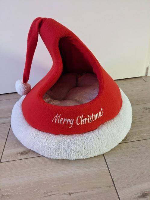 Kerstmuts kattenmand, kerst, Dieren en Toebehoren, Kattenmanden, Zo goed als nieuw, Pluche, Ophalen of Verzenden