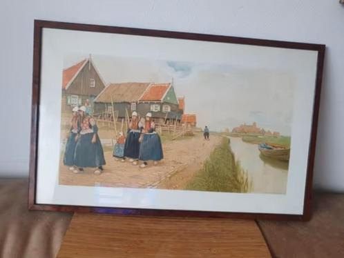 Litho zicht op Marken Henri Cassiers, Antiek en Kunst, Kunst | Litho's en Zeefdrukken, Ophalen