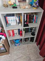 Grijze Boekenkast met 6 vakken/grey bookshelf with 6 shelves, Huis en Inrichting, Kasten | Boekenkasten, Ophalen, Zo goed als nieuw