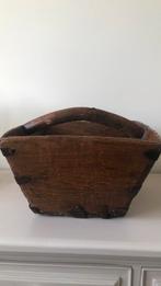 Houten mand Chinese rijstbak oud decoratie, Huis en Inrichting, Woonaccessoires | Schalen en Manden, Ophalen of Verzenden, Gebruikt