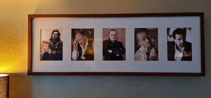 Ikea Ribba Lijsten bruin met sepia afbeeldingen van acteurs, Huis en Inrichting, Woonaccessoires | Lijsten, Gebruikt, Minder dan 50 cm