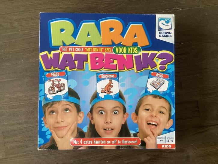 ra ra wat ben ik, Hobby en Vrije tijd, Gezelschapsspellen | Bordspellen, Zo goed als nieuw, Een of twee spelers, Drie of vier spelers