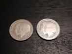 Dubbel kop 2.5 gulden 2 x, Postzegels en Munten, Ophalen of Verzenden, Vóór koninkrijk, Zilver