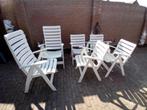 11 kunststof stapbare tuinstoelen 2 hooker - 2 kuipstoelen, Tuin en Terras, Tuinstoelen, Ophalen, Gebruikt, Kunststof, Stapelbaar