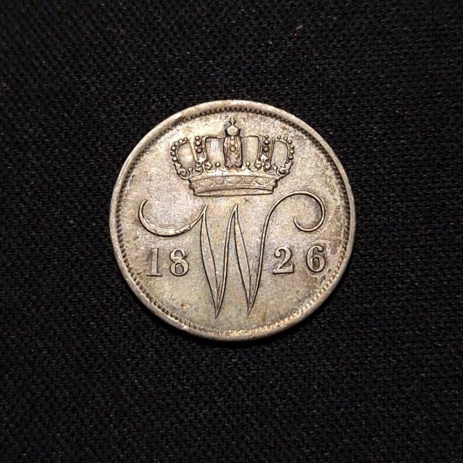 10 cent 1826 U, Verzenden, Zilver, 10 cent, Koning Willem I