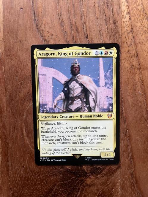 Aragorn, King of Gondor, Hobby en Vrije tijd, Verzamelkaartspellen | Magic the Gathering, Nieuw, Losse kaart, Ophalen of Verzenden