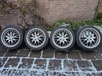 ✅️ 4x100 set lichtmetalen velgen met zomerbanden 17 inch, Ophalen, Gebruikt, Banden en Velgen, 17 inch