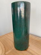 Vintage vaas groen vaasje, Gebruikt, Ophalen of Verzenden, Glas, Minder dan 50 cm