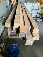 Partij oude eiken balken. Kurkdroog., Ophalen, Gebruikt, Eiken, Balk