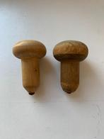 2 oude houten tollen, Ophalen of Verzenden