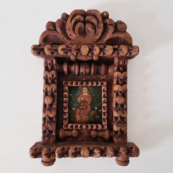Oud Altaar stuk antiek  schilderij religie kunst beschikbaar voor biedingen
