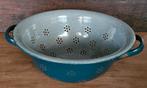 Emaille vergiet blauw grijs, Antiek en Kunst, Antiek | Emaille, Ophalen of Verzenden