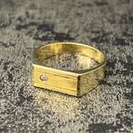 14k gouden zegel ring massief nieuw, Ophalen of Verzenden