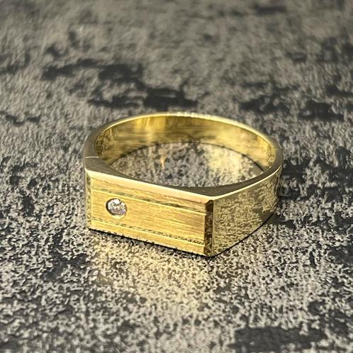 14k gouden zegel ring massief nieuw, Sieraden, Tassen en Uiterlijk, Ringen, Ophalen of Verzenden