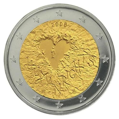 2 Euro herdenkingsmunt Finland  2008 (UNC) Human Rights, Postzegels en Munten, Munten | Europa | Euromunten, Losse munt, 2 euro