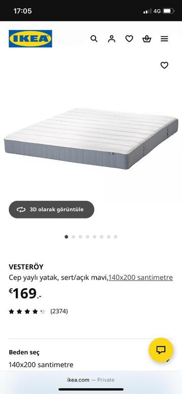 Bed & bedframe (ikea) - afbeelding 6