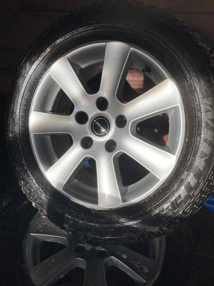 225x55x16 alu velgen zgan met winterbanden bmw 3 en 5 serie, Auto-onderdelen, Banden en Velgen, Banden en Velgen, Winterbanden