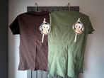 2x monkey climber T-shirt Small bruin groen MC tshirt S, Watersport en Boten, Ophalen of Verzenden, Gebruikt, Overige typen